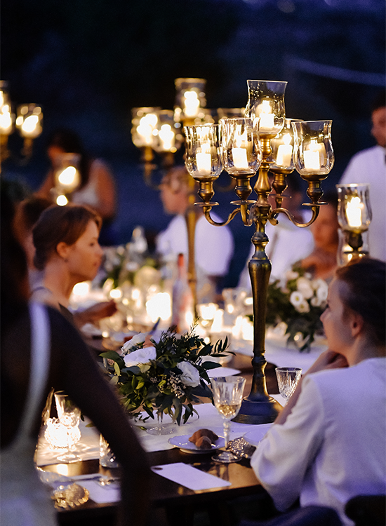 Elegant event setup by Mom Made Food