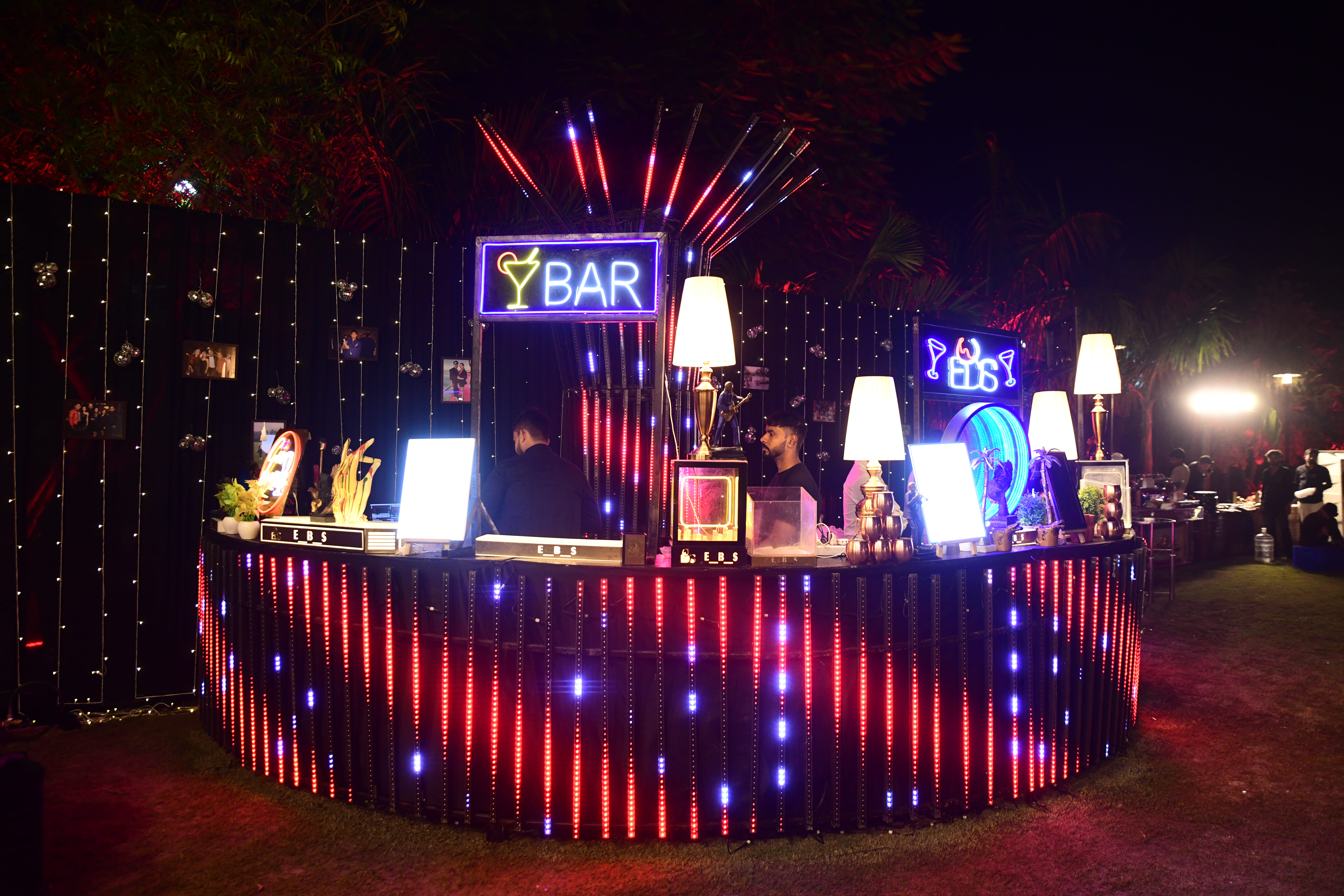 Vibrant DJ booth and entertainment setup in Greater Noida